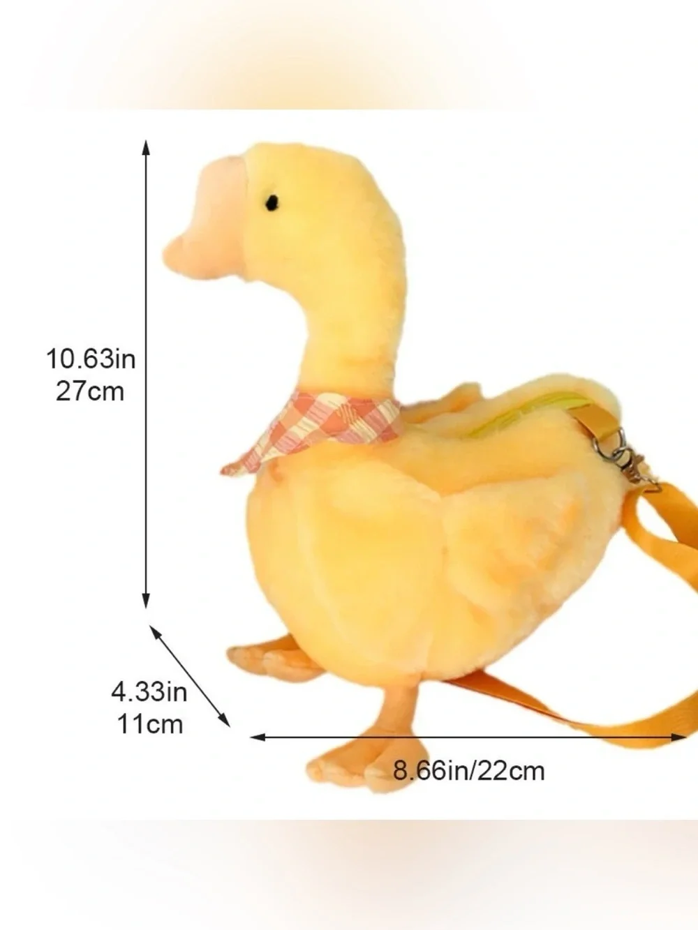 NWT Yellow Plush Duck Crossbody Novelty Bag Purse